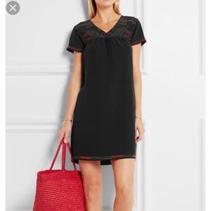Madewell silk embroidered dress